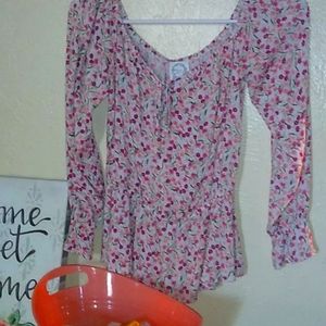 Francesca's Top XXS Pink Floral